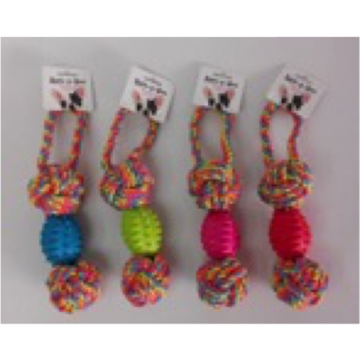 CHOMPER BARK A BOO SPIKE FOOTBALL / ROPE BALL STACKED TUG CHOMPER BARK A BOO SPIKE FOOTBALL / ROPE BALL STACKED TUG