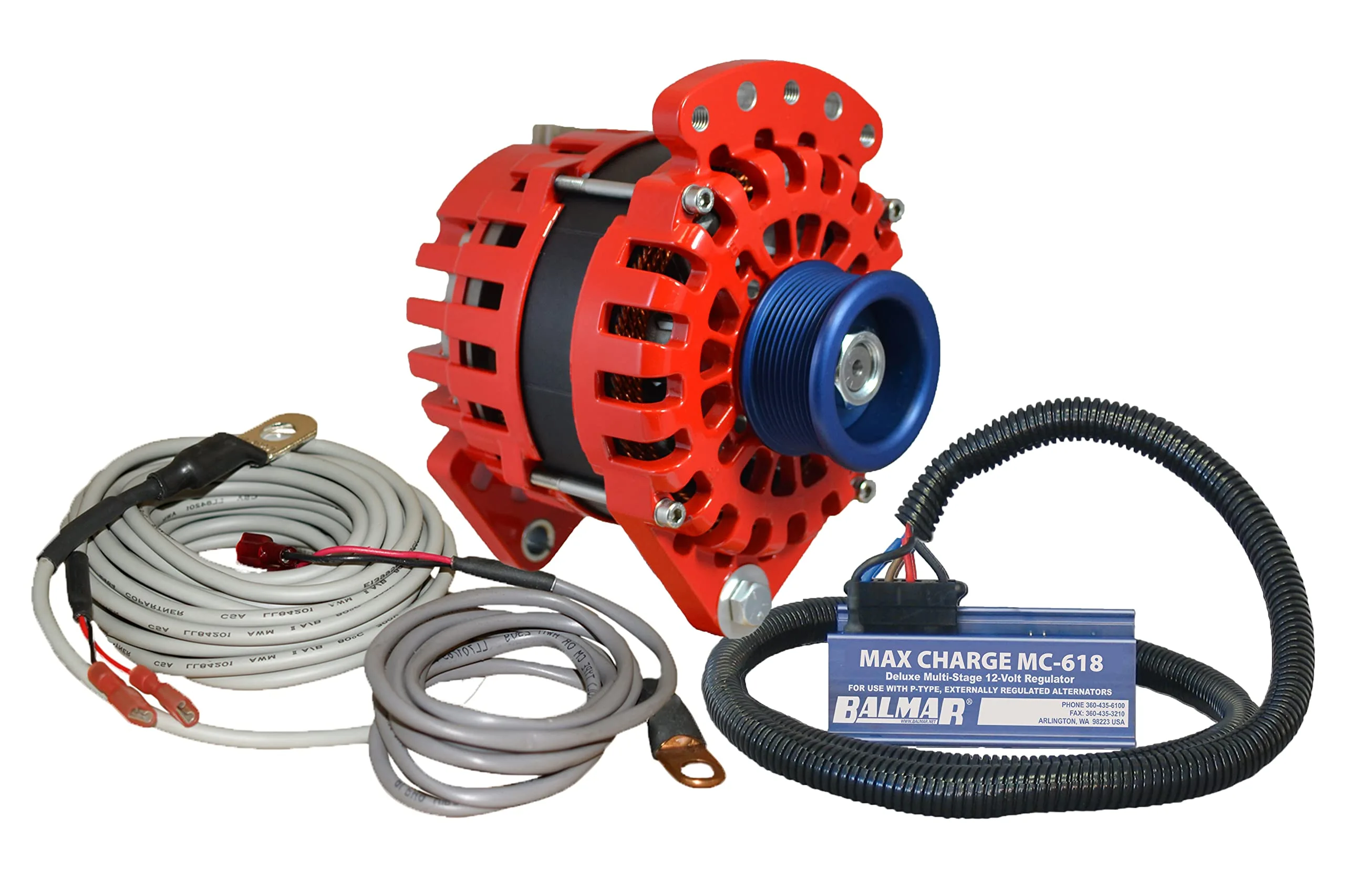 BALMAR Alternator 3.15" Dual Foot Saddle J10 Serpentine Pulley 170A 12V