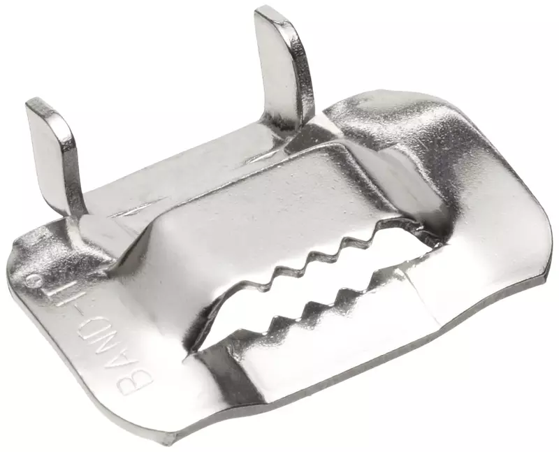 BAND-IT C25599 201/301 Stainless Steel Ear-Lokt Buckle, 5/8" Width, 100 per Box