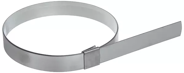 BAND-IT CP16S9 5/8" Wide x 0.025" Thick 4" Diameter, 201 Stainless Steel Center Punch Clamp (Pack of 25)