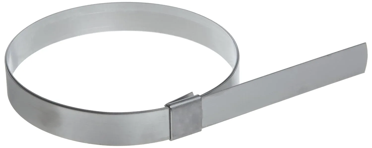 BAND-IT CP16S9 5/8" Wide x 0.025" Thick 4" Diameter, 201 Stainless Steel Center Punch Clamp (Pack of 25)