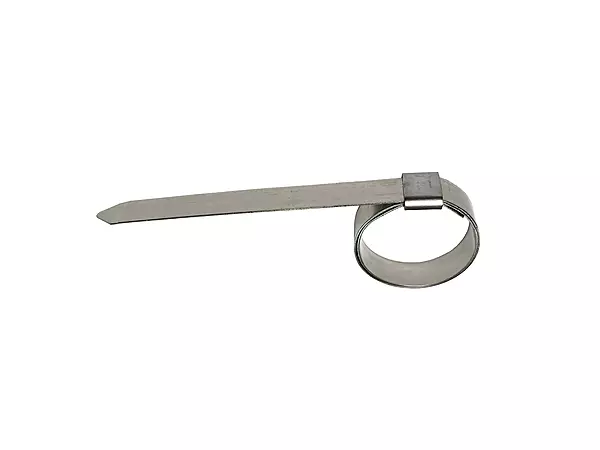 BAND-IT JS2439 Junior 3/8" Wide x 0.025" Thick, 1" Diameter, 201 Stainless Steel Smooth I.D. Clamp (100 Per Box) 3/8 in W x