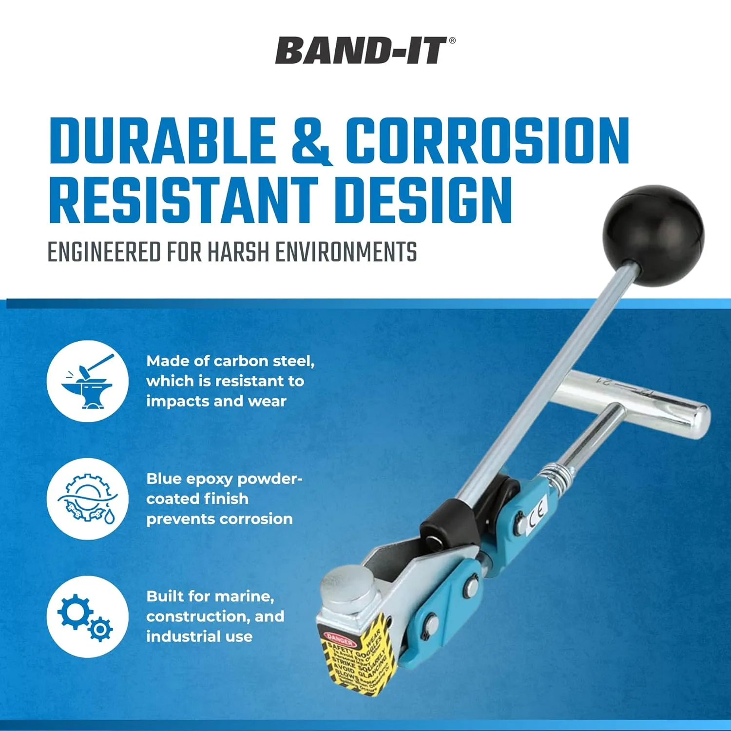 BAND-IT T30069 Center Punch Tool, Includes Adapter For 3/8" Wide Center Punch Clamps