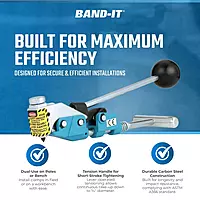 BAND-IT T30069 Center Punch Tool, Includes Adapter For 3/8" Wide Center Punch Clamps