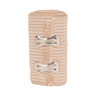 Pansements/ bandages de soutien élastiques et compressifs, longueur non étirée, emballés individuellement, 7,6 cm x 1,8 m (3 po x 2 verges) Pansements/ bandages de soutien élastiques et compressifs, longueur non étirée, emballés individuellement, 7,6 cm x 1,8 m (3 po x 2 verges)