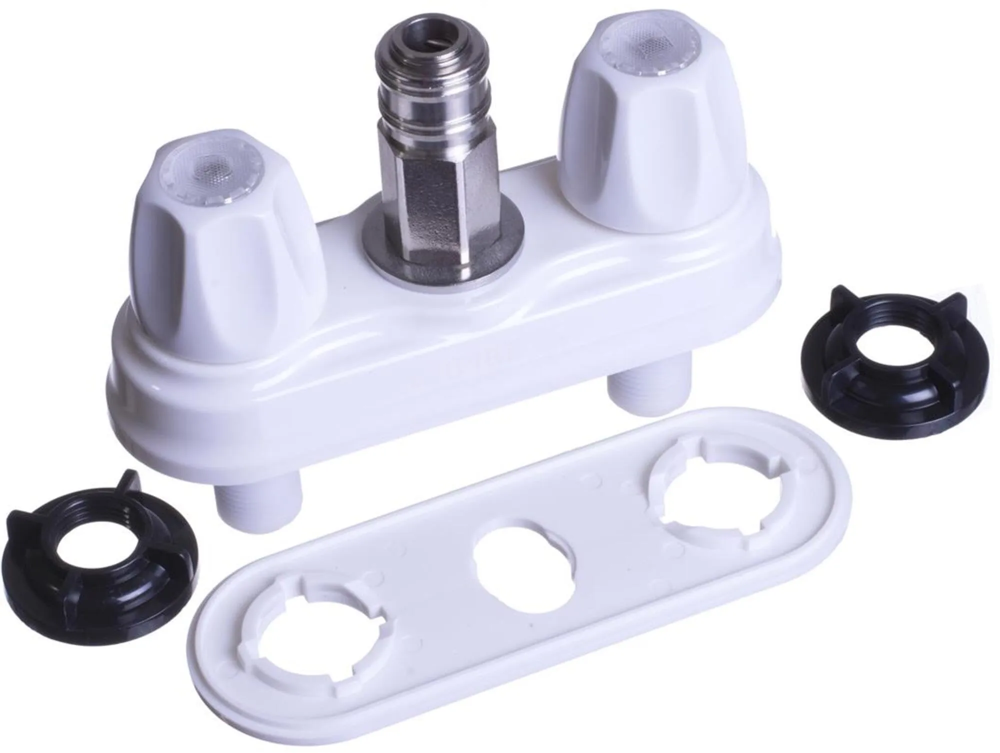 B&B Molders 94140 Faucet 4" On Center with 1/2" Quick Disconnect - Polar White