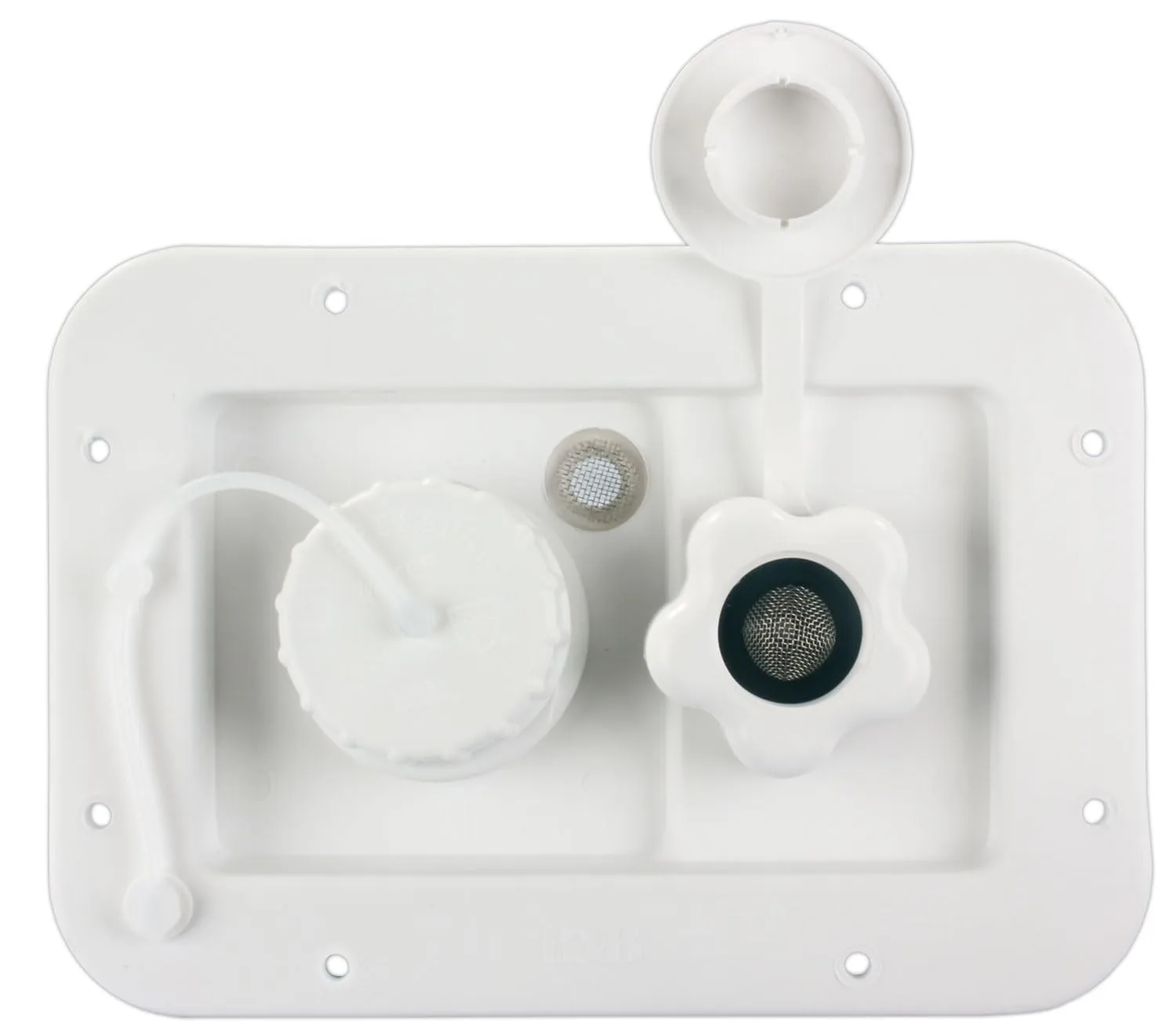 B&B Molders City/Gravity Water Fill Dish with Plastic Check Valve