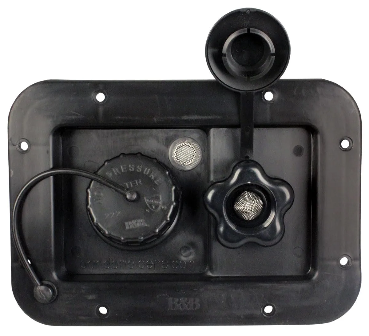B&B Molders City/Gravity Water Fill Dish with Plastic Check Valve