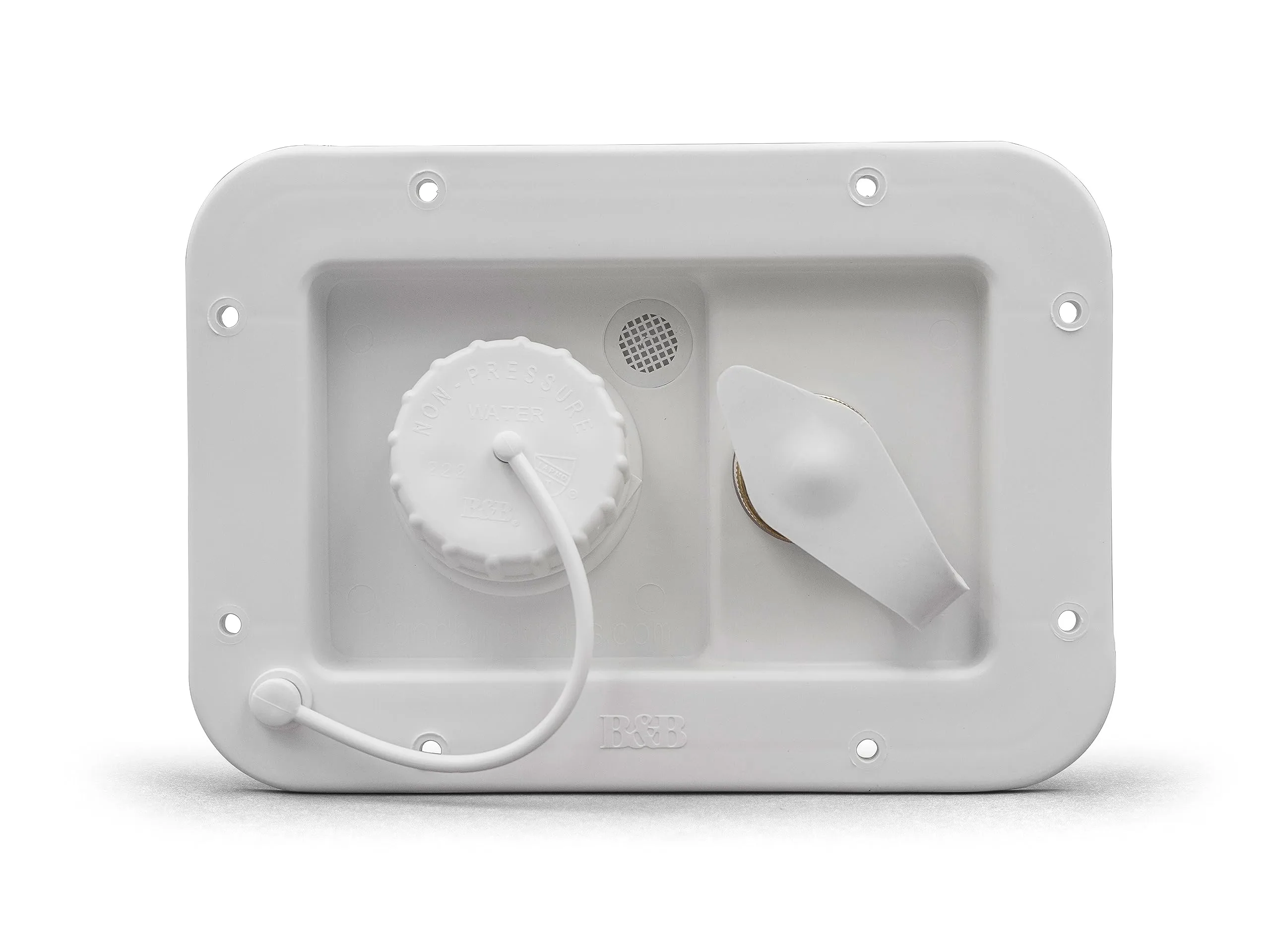 B&B Molders 94224 City/Gravity Dish Brass CV, Polar White