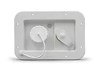 B&B Molders 94224 City/Gravity Dish Brass CV, Polar White