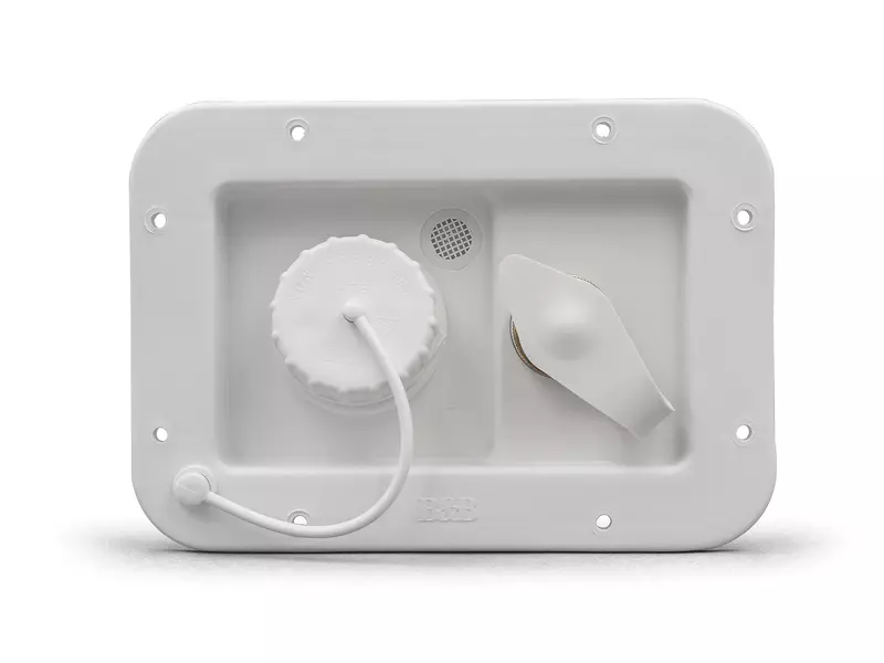 B&B Molders 94224 City/Gravity Dish Brass CV, Polar White