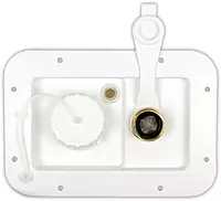 B&B Molders 94224 City/Gravity Dish Brass CV, Polar White