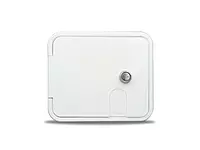 B&B Molders 94253 City/Gravity Water Fill Center with Brass Check Valve & Key Lock - Polar White