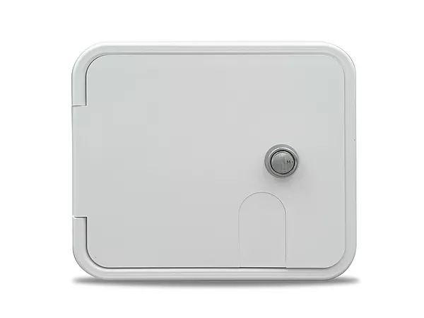 B&B Molders 94254 City/Gravity Water Fill Center with Plastic Check Valve and Key - Polar White