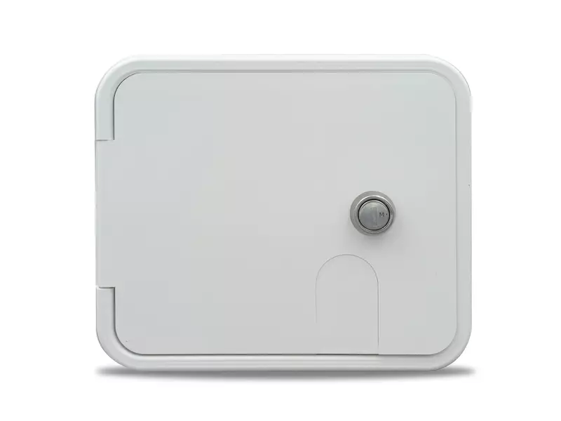 B&B Molders 94254 City/Gravity Water Fill Center with Plastic Check Valve and Key - Polar White