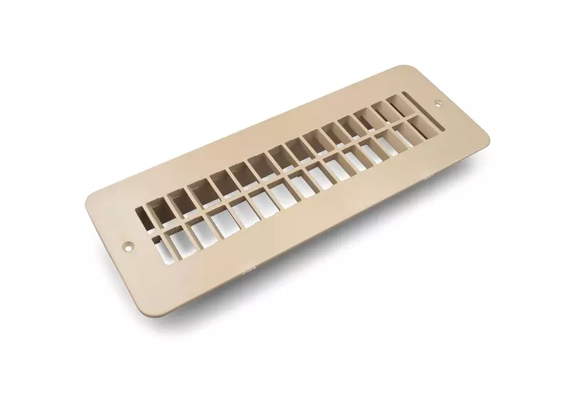 B&B Molders, 94258 Floor Register 2x10 No Damper – Tan, Impact-Resistant Plastic Vent, Heavy-Duty 200 lb Capacity, OEM Replacement – Made in USA