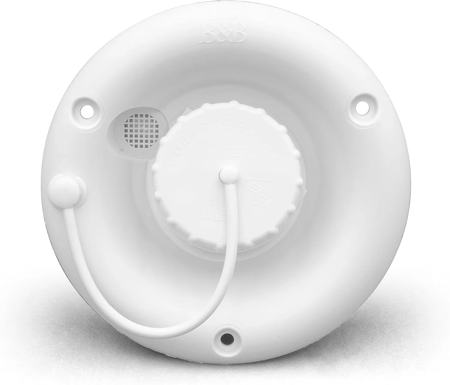 B&B Molders, 94247 Gravity Water Fill Dish – Polar White, UV-Stable Acrylonitrile Construction with Vent Connection, OEM Replacement – Made in USA