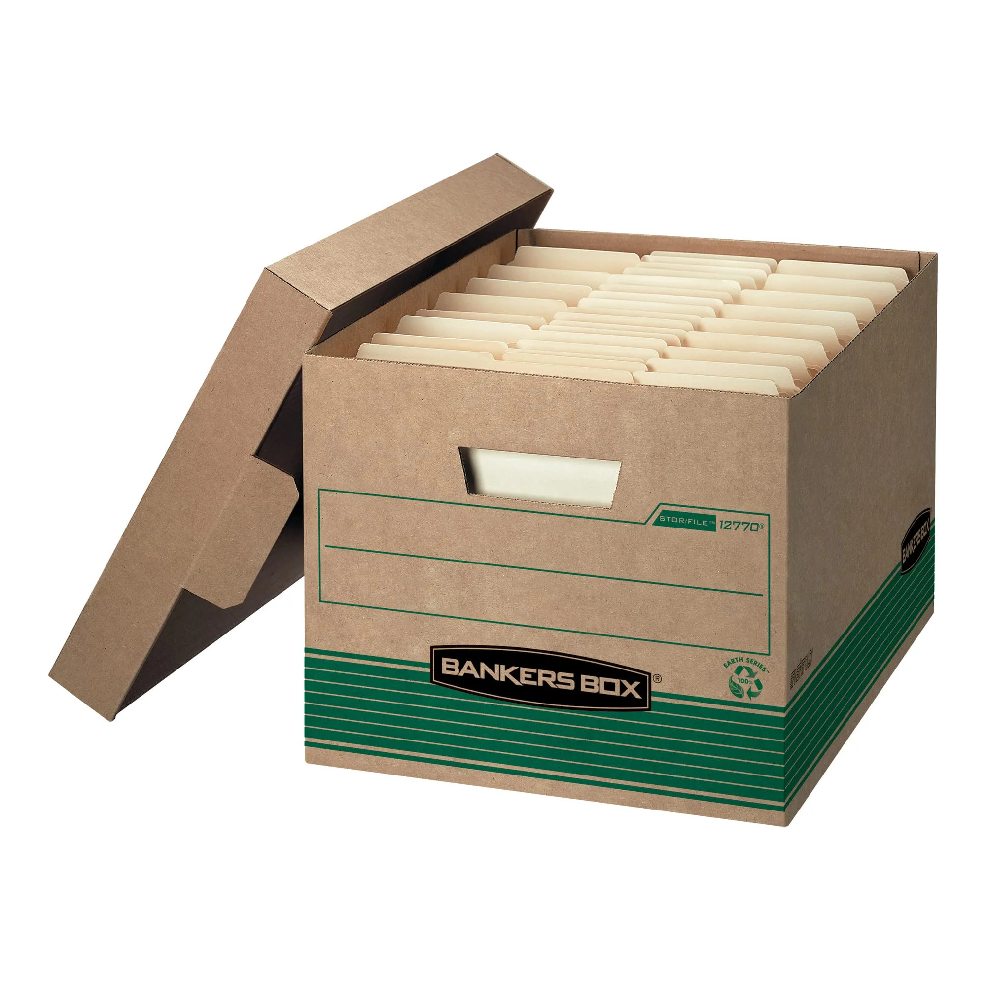 Bankers Box Medium-Duty 100% Recycled Stor/File Storage Boxes