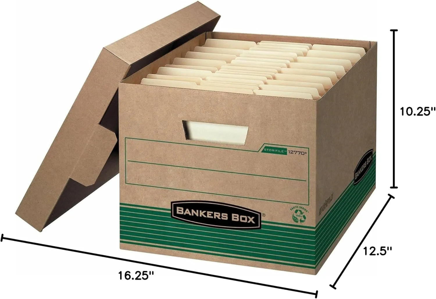 Bankers Box Medium-Duty 100% Recycled Stor/File Storage Boxes