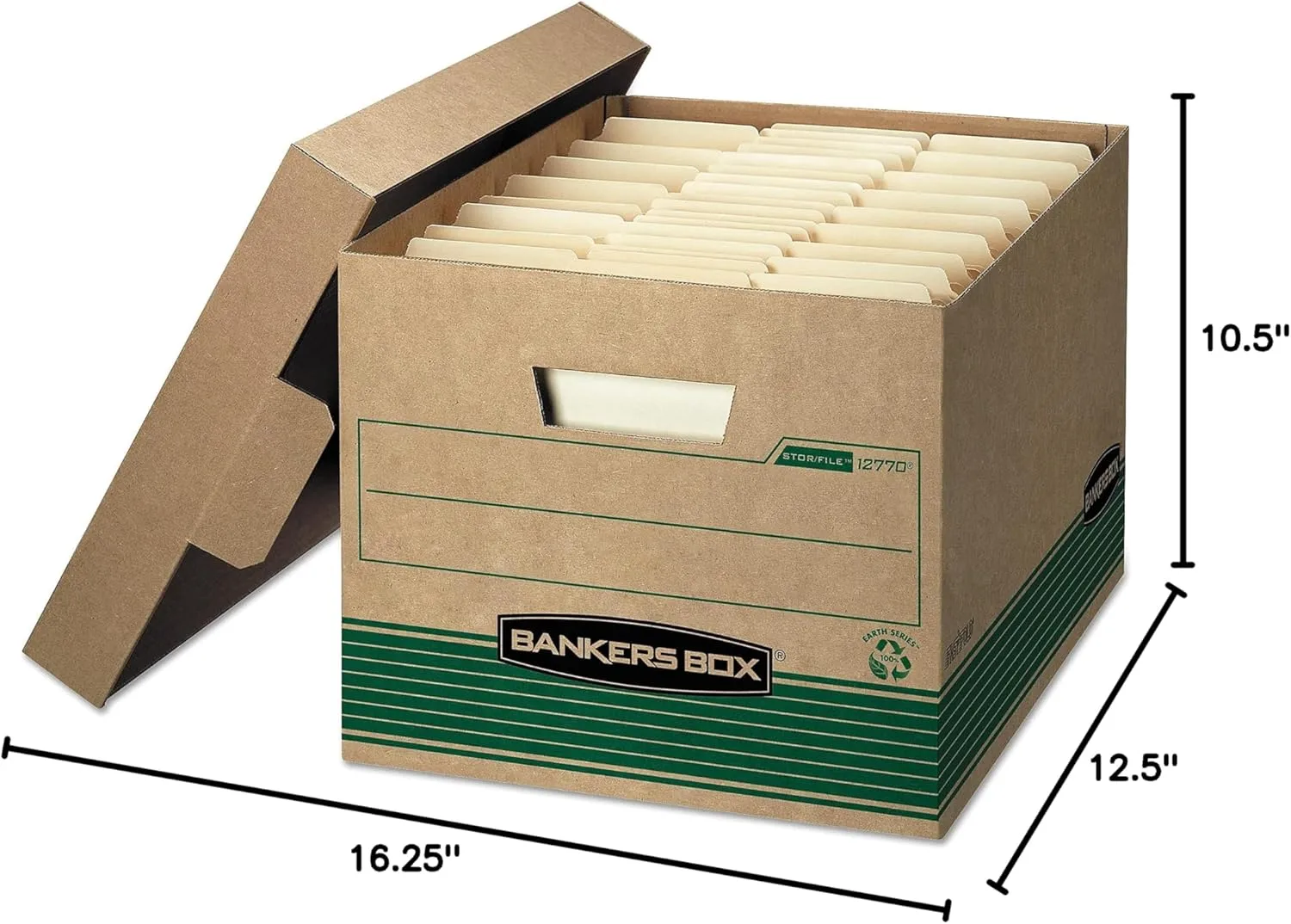 Bankers Box Medium-Duty 100% Recycled Stor/File Storage Boxes