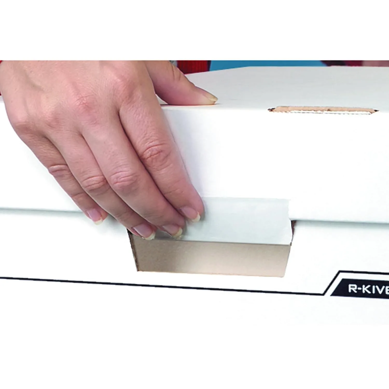 Bankers Box 12 Pack DATA-PAK File Storage Boxes, Letter/Legal, 13 x 13.75 x 17.75 in, White/Blue