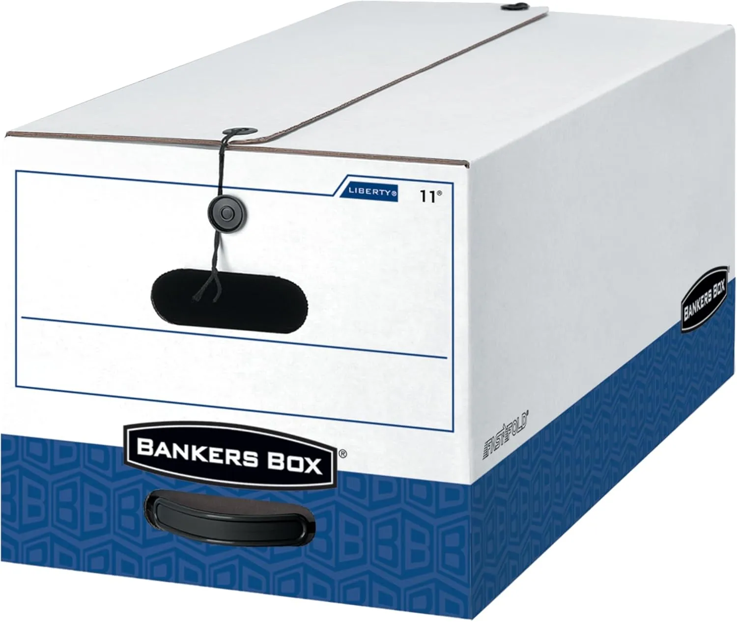 Bankers Box Liberty FastFold Heavy-Duty Storage Box, Letter Size, 4/Carton