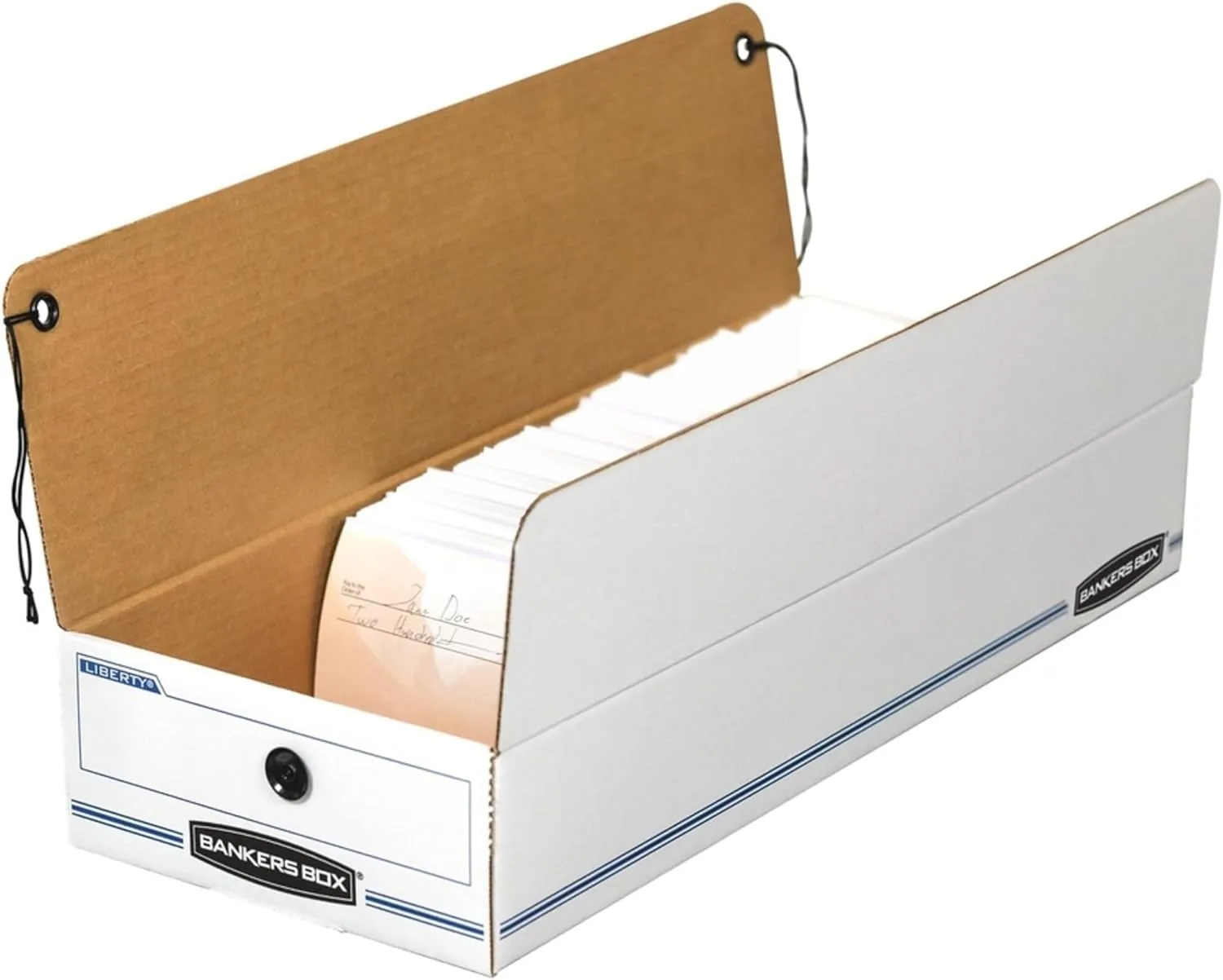 Bankers Box LIBERTY Check and Form Boxes, Standard Set-Up, String and Button, 4 1/4 x 6 x 23 1/4 Inches, Case of 12 (00003) 4.25" x 23.25" x 6"