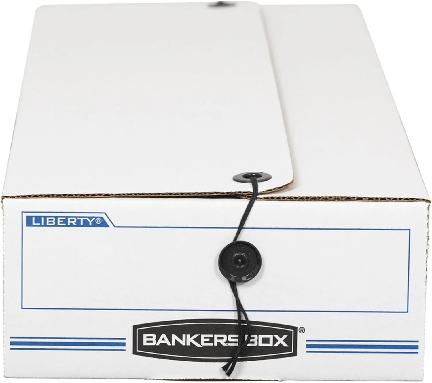 Bankers Box LIBERTY Check and Form Boxes, Standard Set-Up, String and Button, 4 1/4 x 6 x 23 1/4 Inches, Case of 12 (00003) 4.25" x 23.25" x 6"