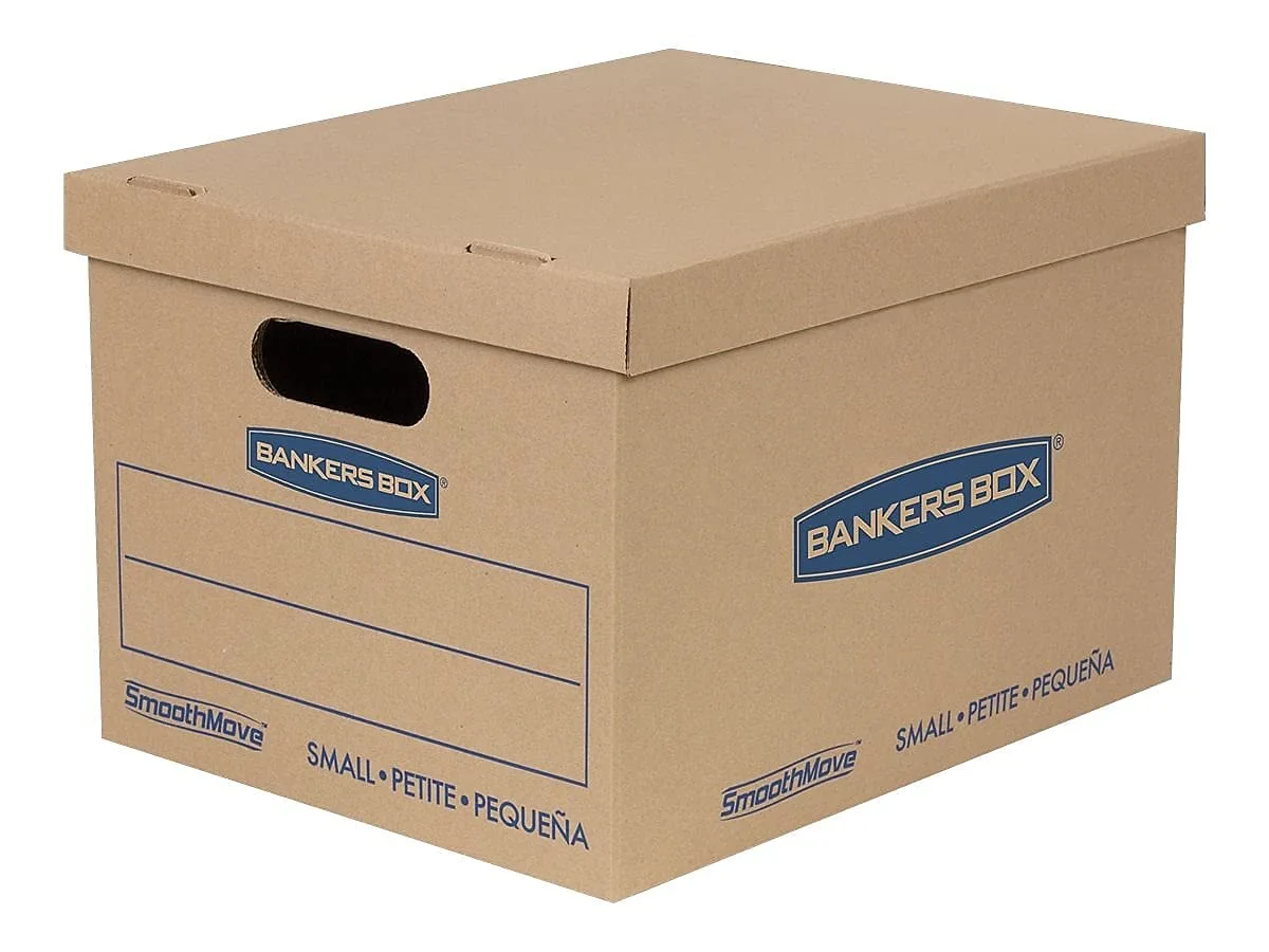 Bankers Box SmoothMove Classic Moving Boxes, 15 x 12 x 10 in, Kraft, 5 Pack