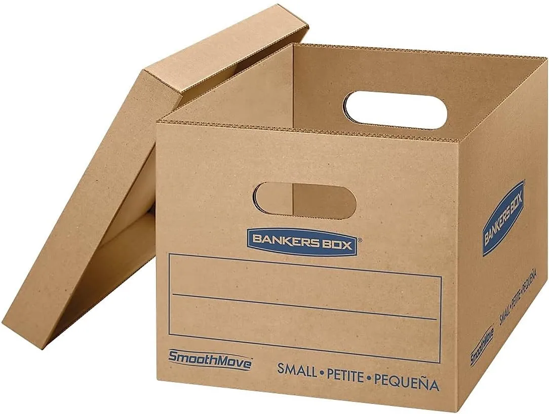 Bankers Box SmoothMove Classic Moving Boxes, 15 x 12 x 10 in, Kraft, 5 Pack