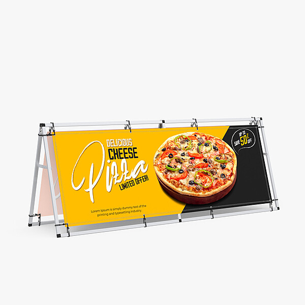 Outdoor 8ft A-Frame Stand (Replacement Banners)