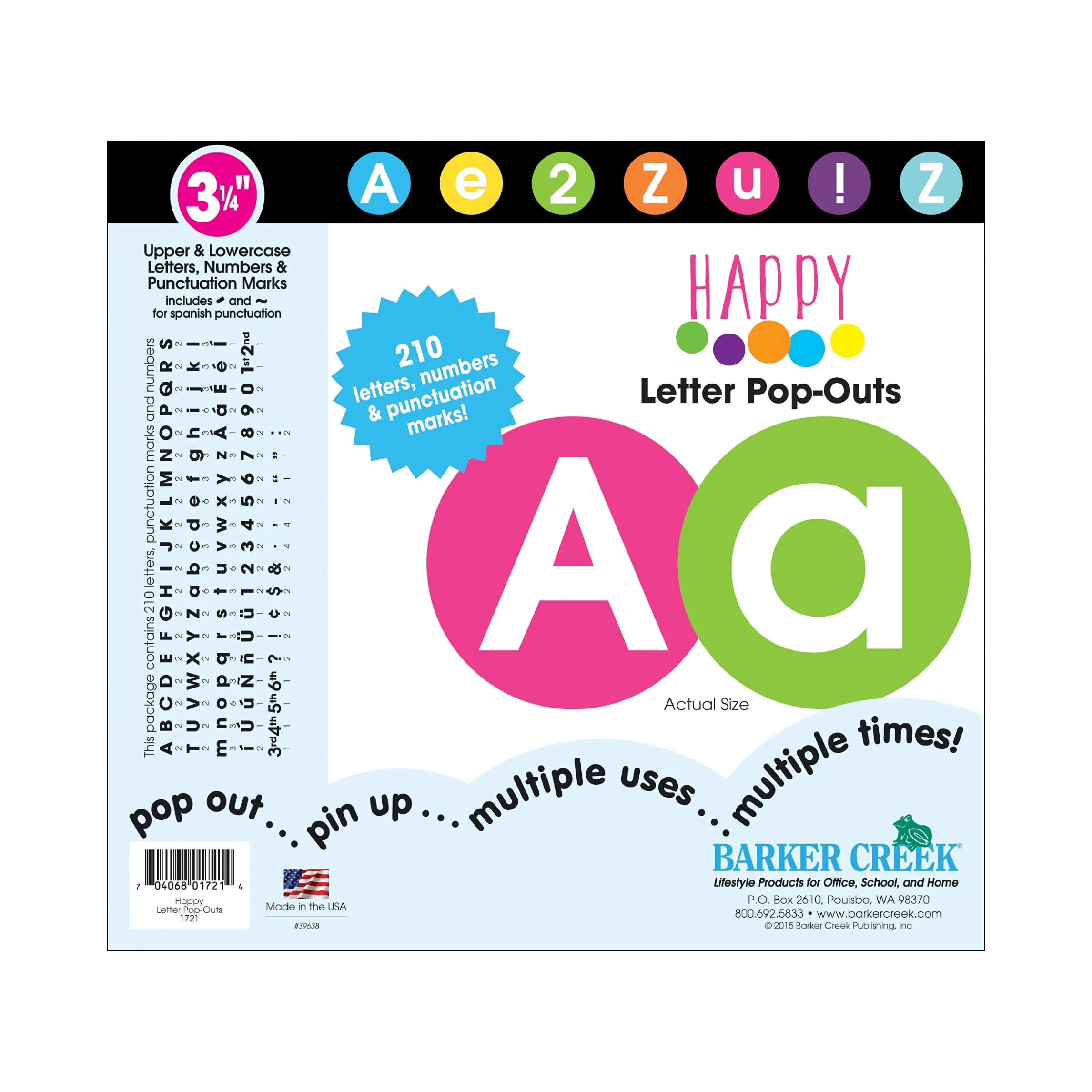 BARKER CREEK Happy Letter Pop-Outs