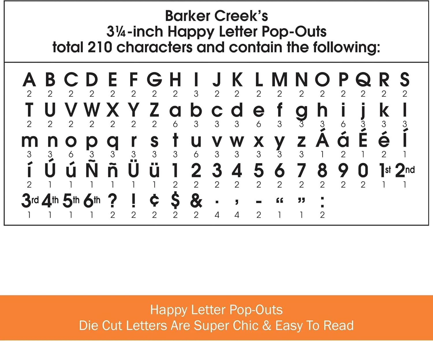BARKER CREEK Happy Letter Pop-Outs