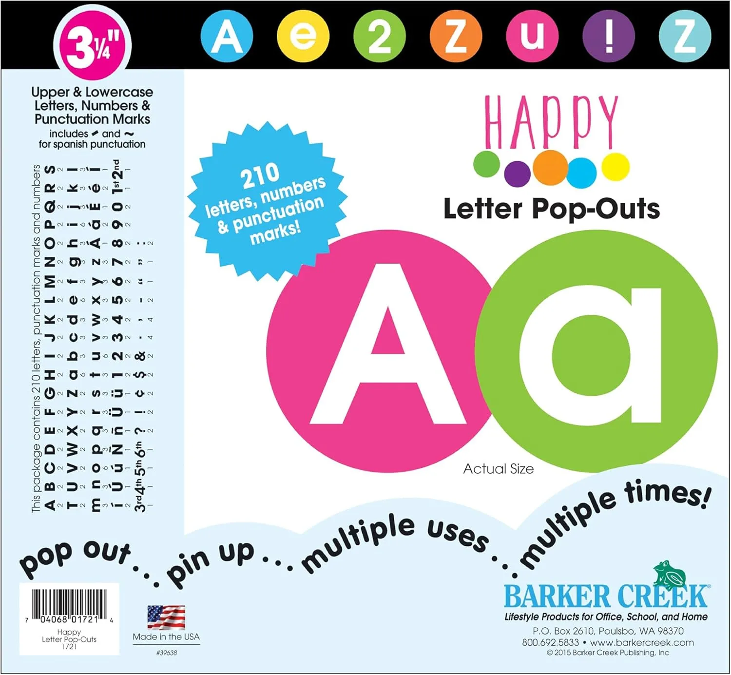 BARKER CREEK Happy Letter Pop-Outs