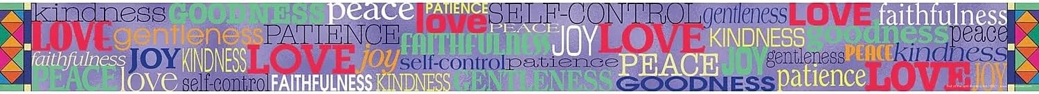 Barker Creek Double-Sided Spiritual Border with Inspirational Verse, Fruit of The Spirit, for Bulletin Boards