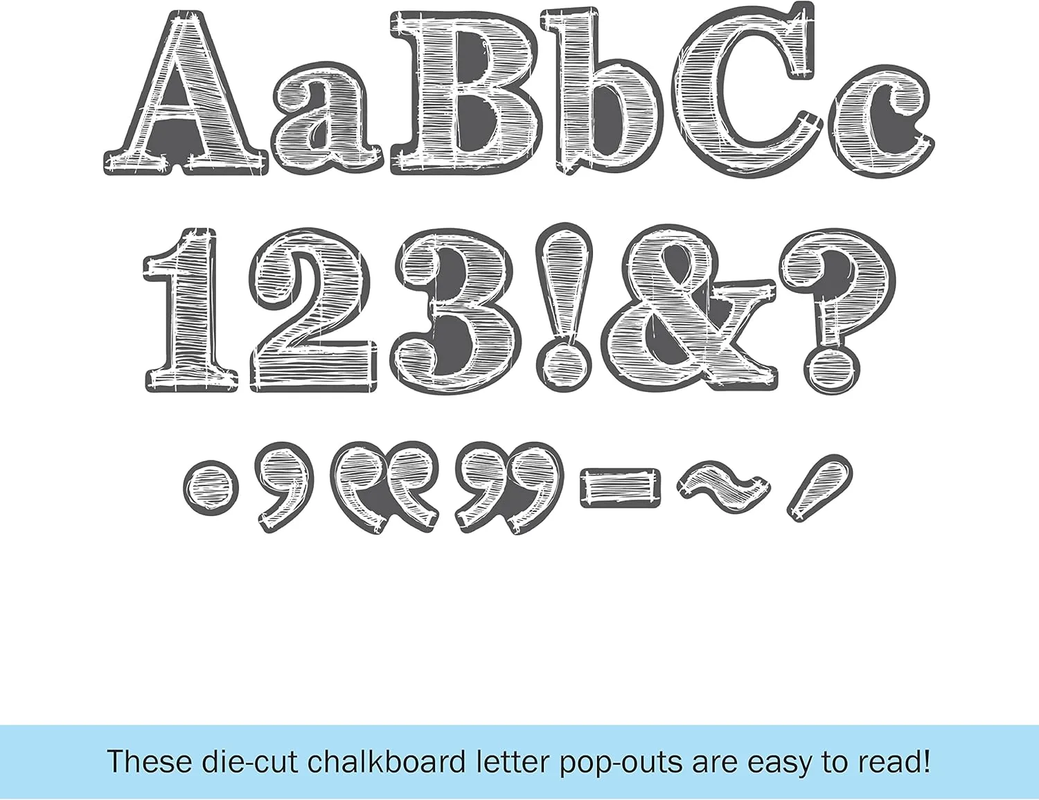 Barker Creek 4" Letter Pop-Outs, Die-Cut Letters, Numbers & Punctuation