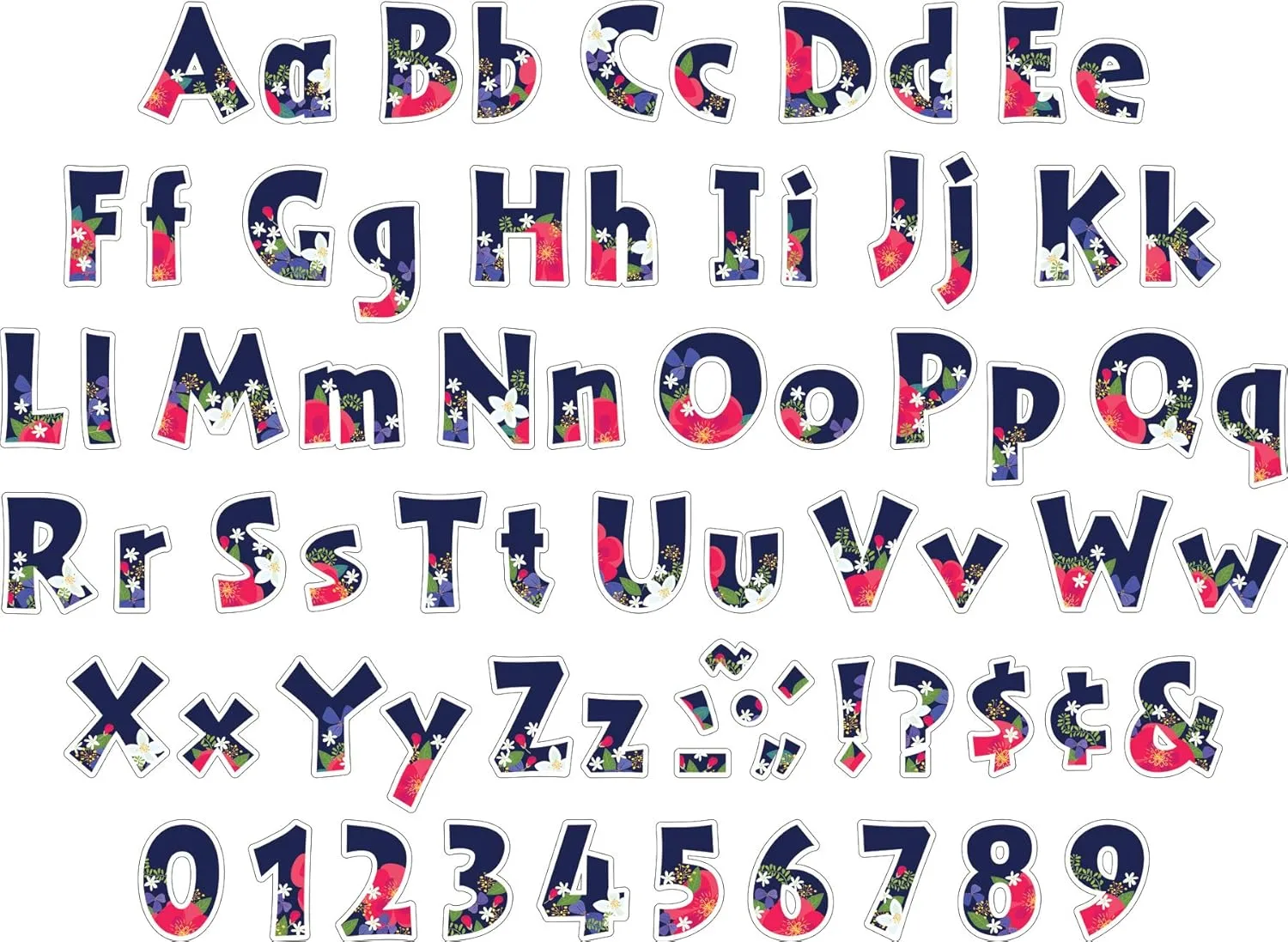 Barker Creek 4" Letter Pop-Outs 2-Pack, Petals, Jazz Up Your Bulletin Boards with These Colorful Letters