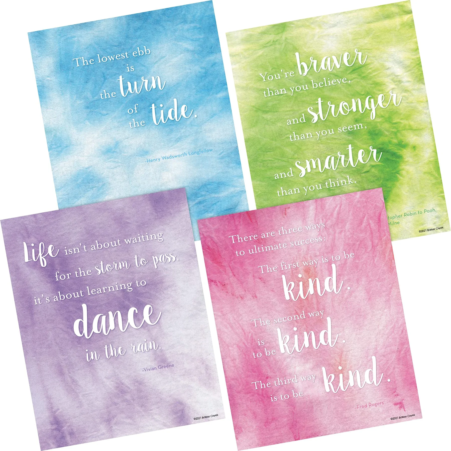 Barker Creek Set of 4 Inspirational 8 x 10 Art Prints