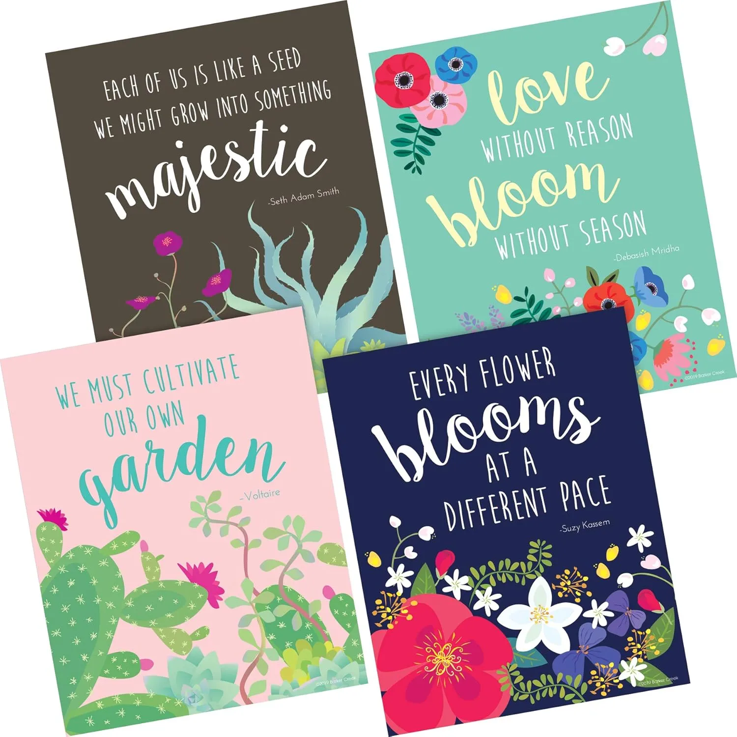 Barker Creek Set of 4 Inspirational 8 x 10 Art Prints