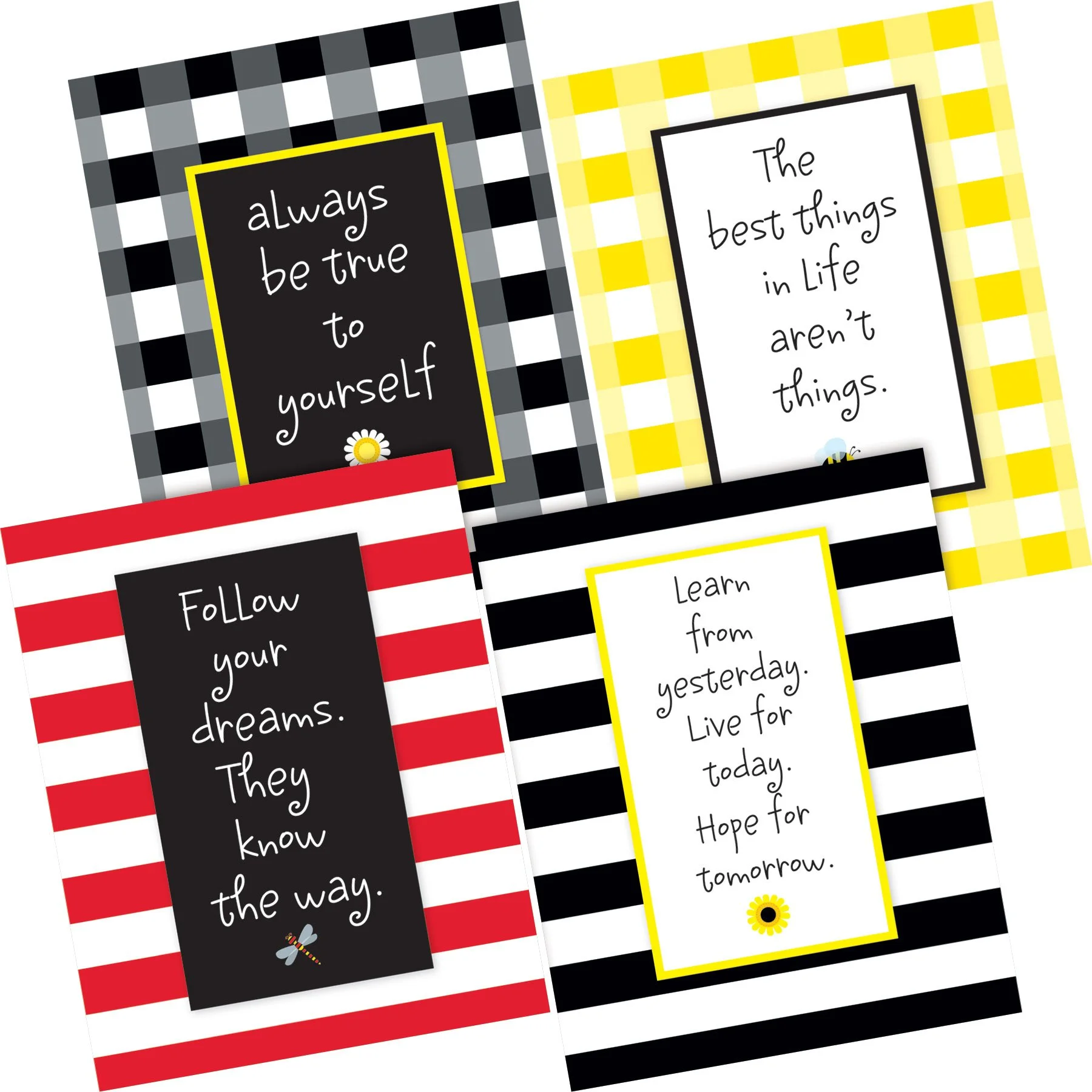 Barker Creek Set of 4 Inspirational 8 x 10 Art Prints