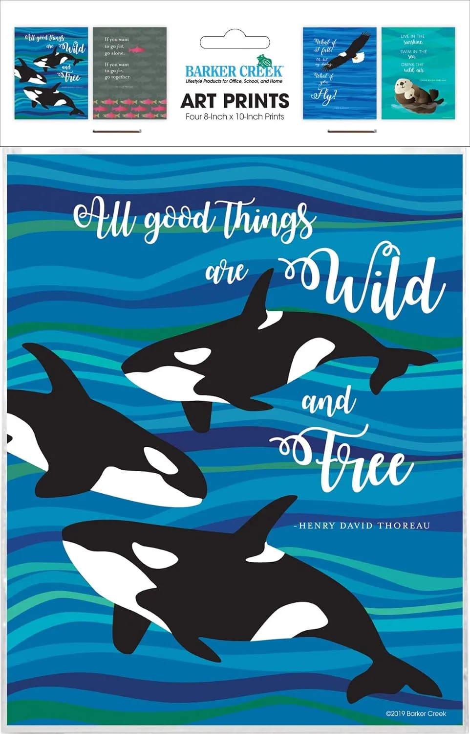 Barker Creek Set of 4 Inspirational 8 x 10 Art Prints