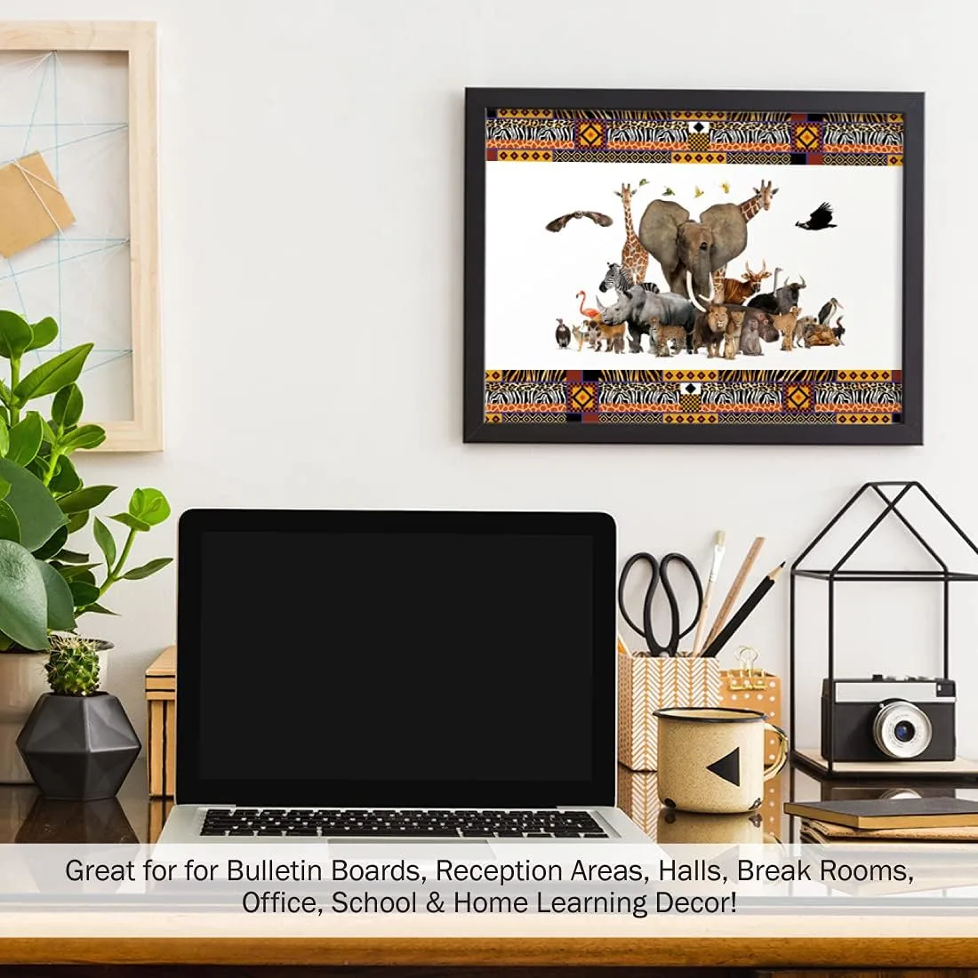 Barker Creek Double-Sided Border, Africa, for Bulletin Boards, Reception Areas, Halls, Break Rooms, Office, School