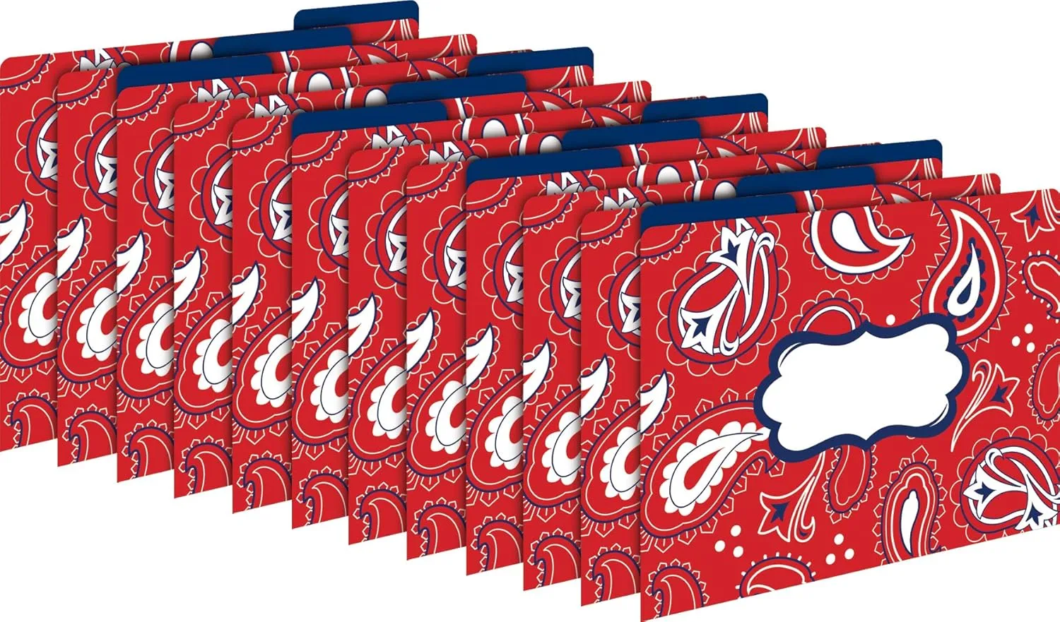 Barker Creek Designer File Folders, Letter Size, 1/3 Cut Tabs