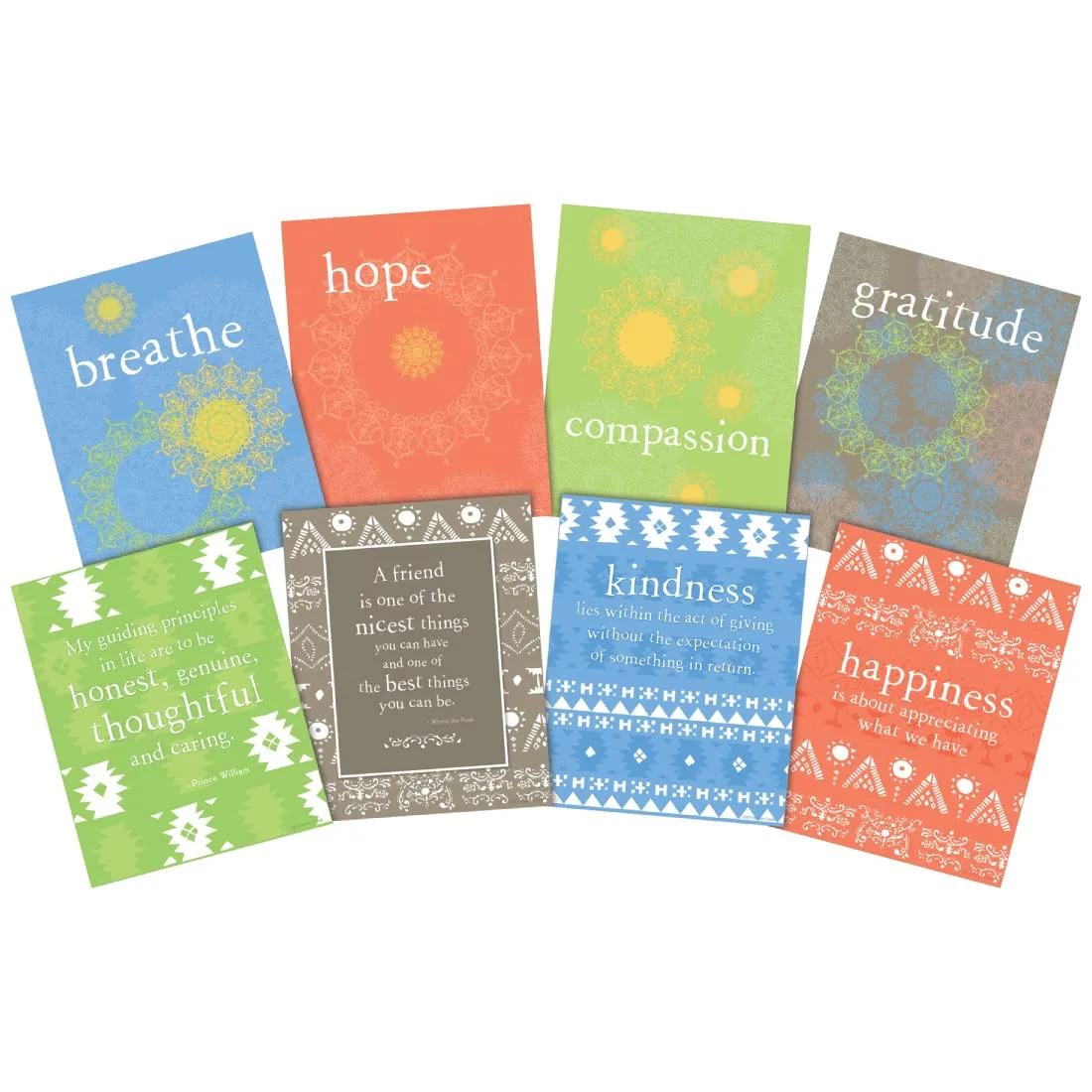 Barker Creek Art Prints Set of 8, Be Kind, Inspirational Art Prints with a Mindfulness Theme, 8" x 10", Suitable for Framing