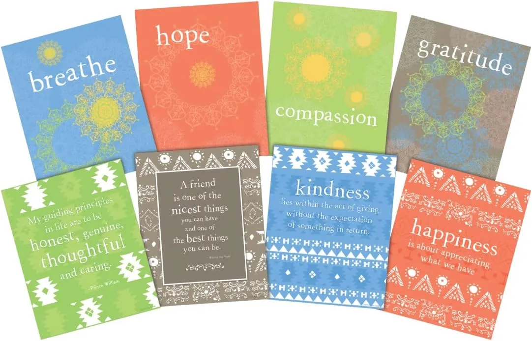 Barker Creek Art Prints Set of 8, Be Kind, Inspirational Art Prints with a Mindfulness Theme, 8" x 10", Suitable for Framing