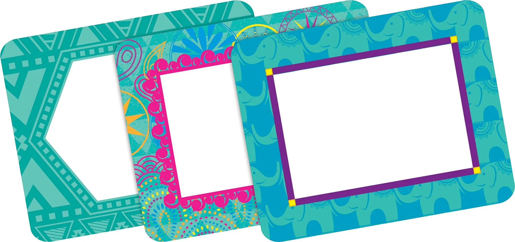Barker Creek Name Badges & Self-Adhesive Labels, Bohemian, Multi-Design, Multi-Purpose Name Tags, Gift Tags