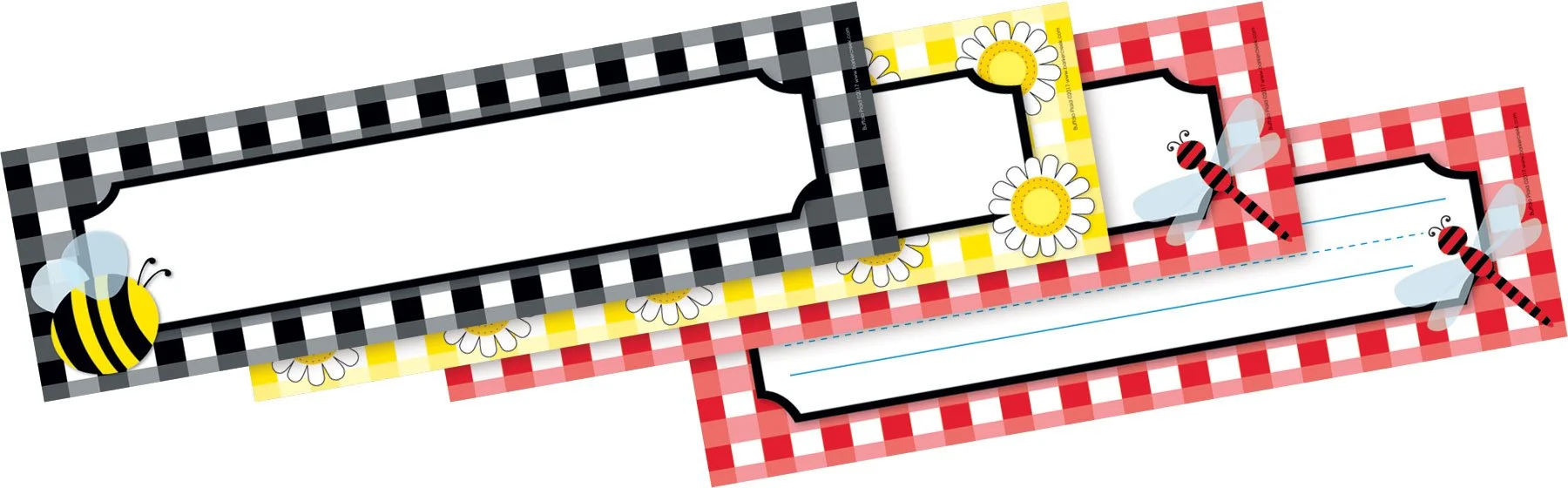 Barker Creek Double-Sided Desk Nameplates & Bulletin Board Signs