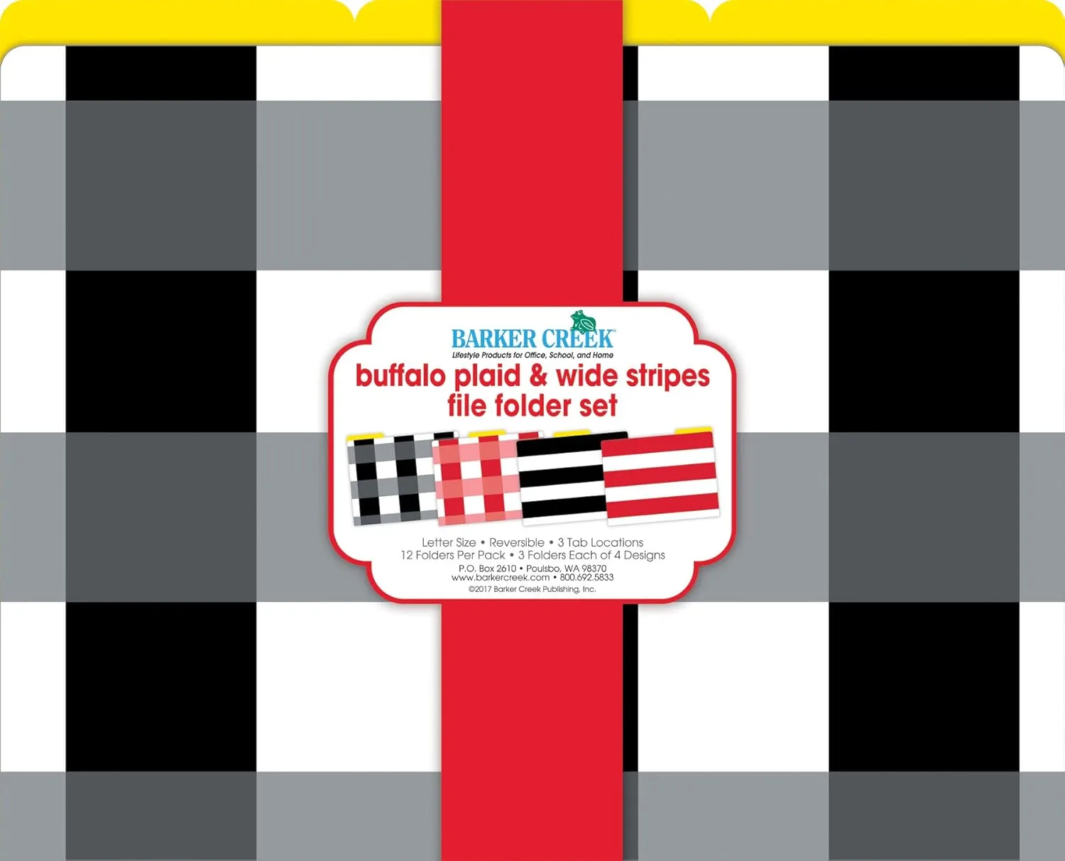 Barker Creek Designer File Folders, Letter Size, 1/3 Cut Tabs