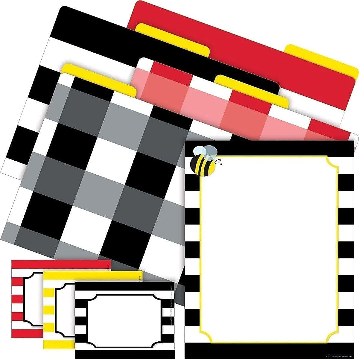 Barker Creek Get Organized Office Kit with Letter-Size File Folders, Computer Paper & Self-Adhesive Labels