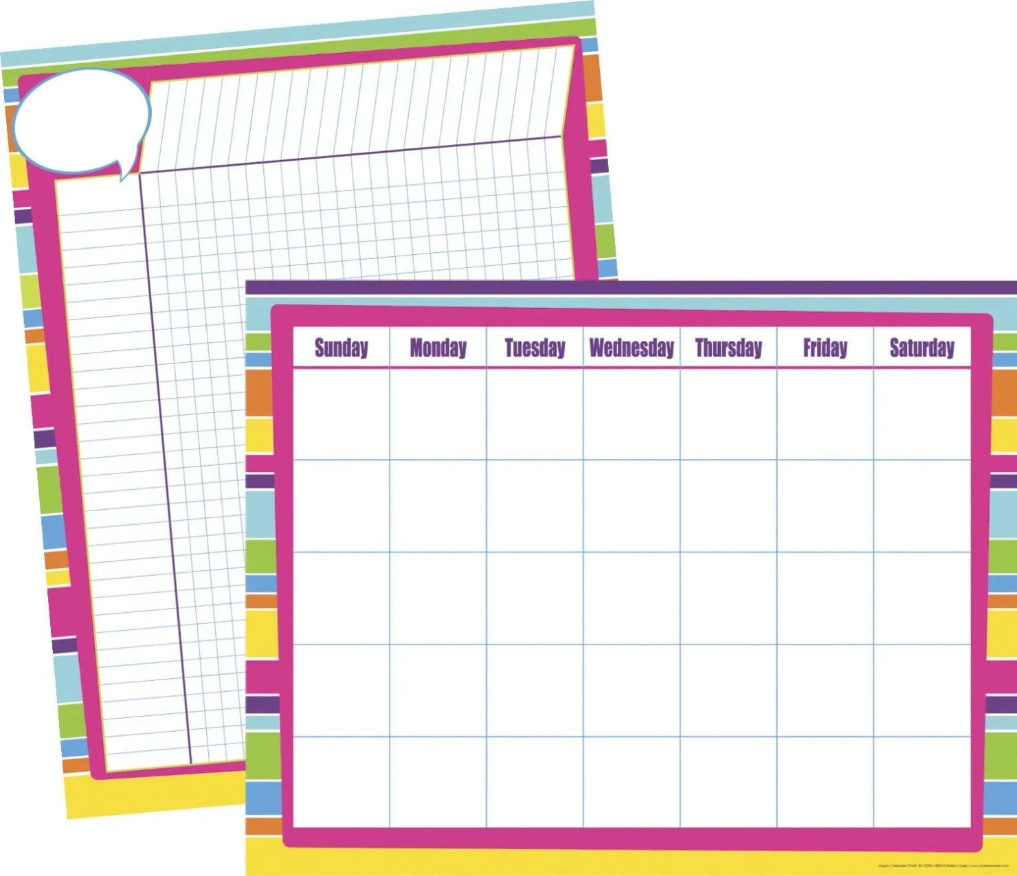 Barker Creek Calendar and Incentive Chart Set